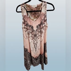 Pretty Angel  Lace Back Asymmetric Hem Sleeveless Tunic Dress cover up